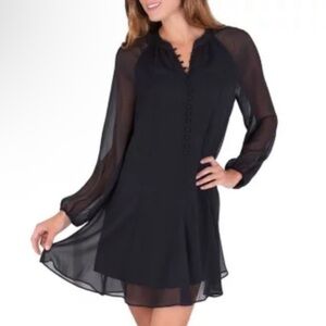 Joie Long Sleeve MIDI Dress Black S